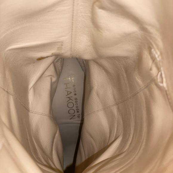 Thakoon knee high boots. Sz 39.5EU (8.5/9US) Dove grey/light beige, lightly worn - Picture 4 of 9